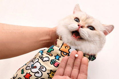 Cat Grooming Wrap For Nail Clipping Scratch Escape Calming Multifunctional Pet Tool M - view 9
