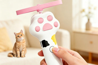 Cat Toy Disc Launcher Cat Fetch Toy Cat Disc Launcher with Lights-White - view 3