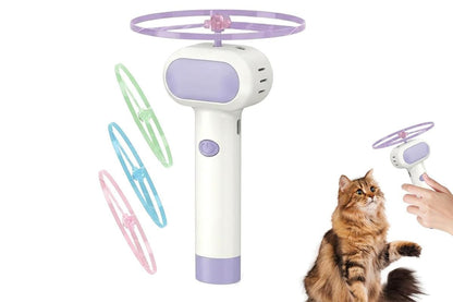 Cat Toy Disc Launcher Cat Fetch Toy Cat Disc Launcher with Lights-White - view 7