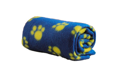 Cosy soft Pet Dog Cat Puppy Fleece Blankets Puppy Bed Travel Basket Car Bedding-Blue - view 2