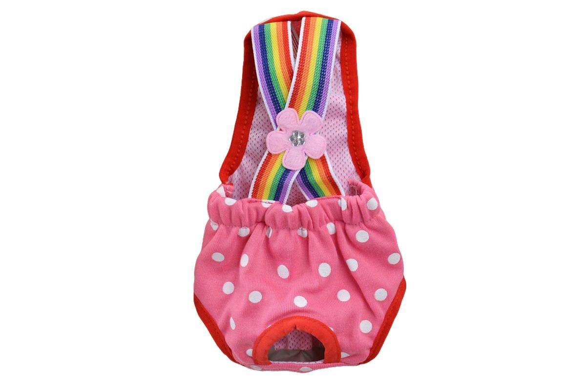 Cute Harness Female Dog Sanitary Pants Reusable Menstrual Diaper-Pink XL - view 2