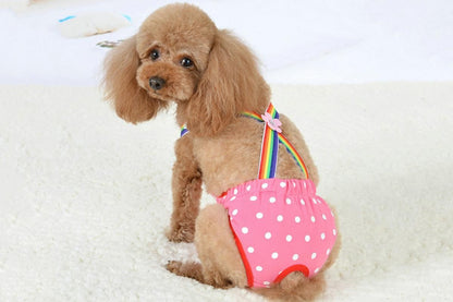 Cute Harness Female Dog Sanitary Pants Reusable Menstrual Diaper-Pink XL - view 4