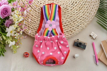Cute Harness Female Dog Sanitary Pants Reusable Menstrual Diaper-Pink XL - view 5