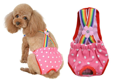 Cute Harness Female Dog Sanitary Pants Reusable Menstrual Diaper-Pink XL - view 6