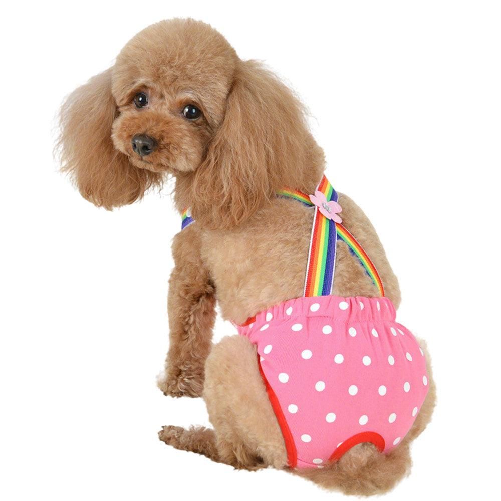 Cute Harness Female Dog Sanitary Pants Reusable Menstrual Diaper-Pink XL - view 9
