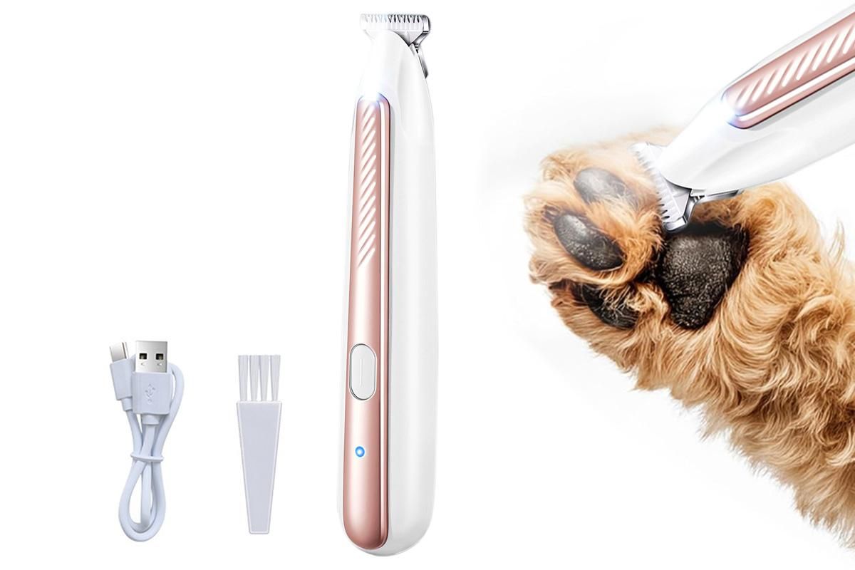 Dog Paw Trimmer with LED Light Low Noise Dog Grooming Clippers for Paws Eyes Ear - view 2
