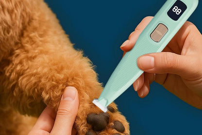 Electric Dog Paw Trimmer Digital Display Dual Speed Pet Groomer-Green - view 6