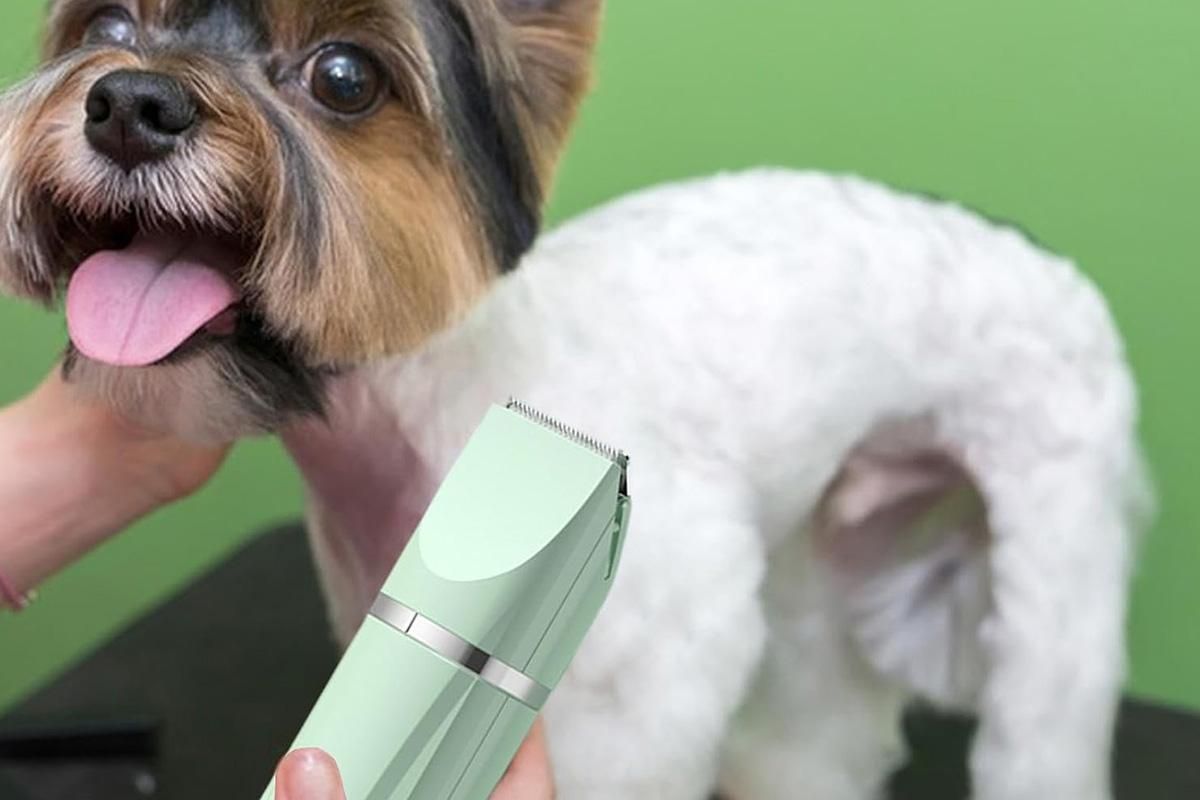 Professional Pet Cat Dog Clipper Grooming Kit Pet Hair Trimmer Electric Shaver-White - view 4