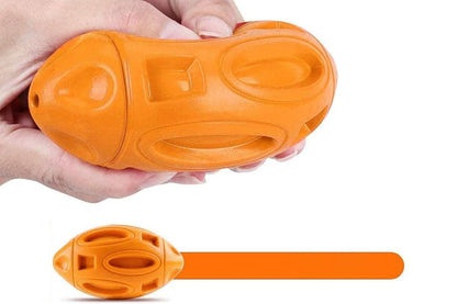 Puppy Chew Ball With Squeaker Dog Chew Toys Squeaky Dog Toys For Aggressive Chewers-Orange - view 2