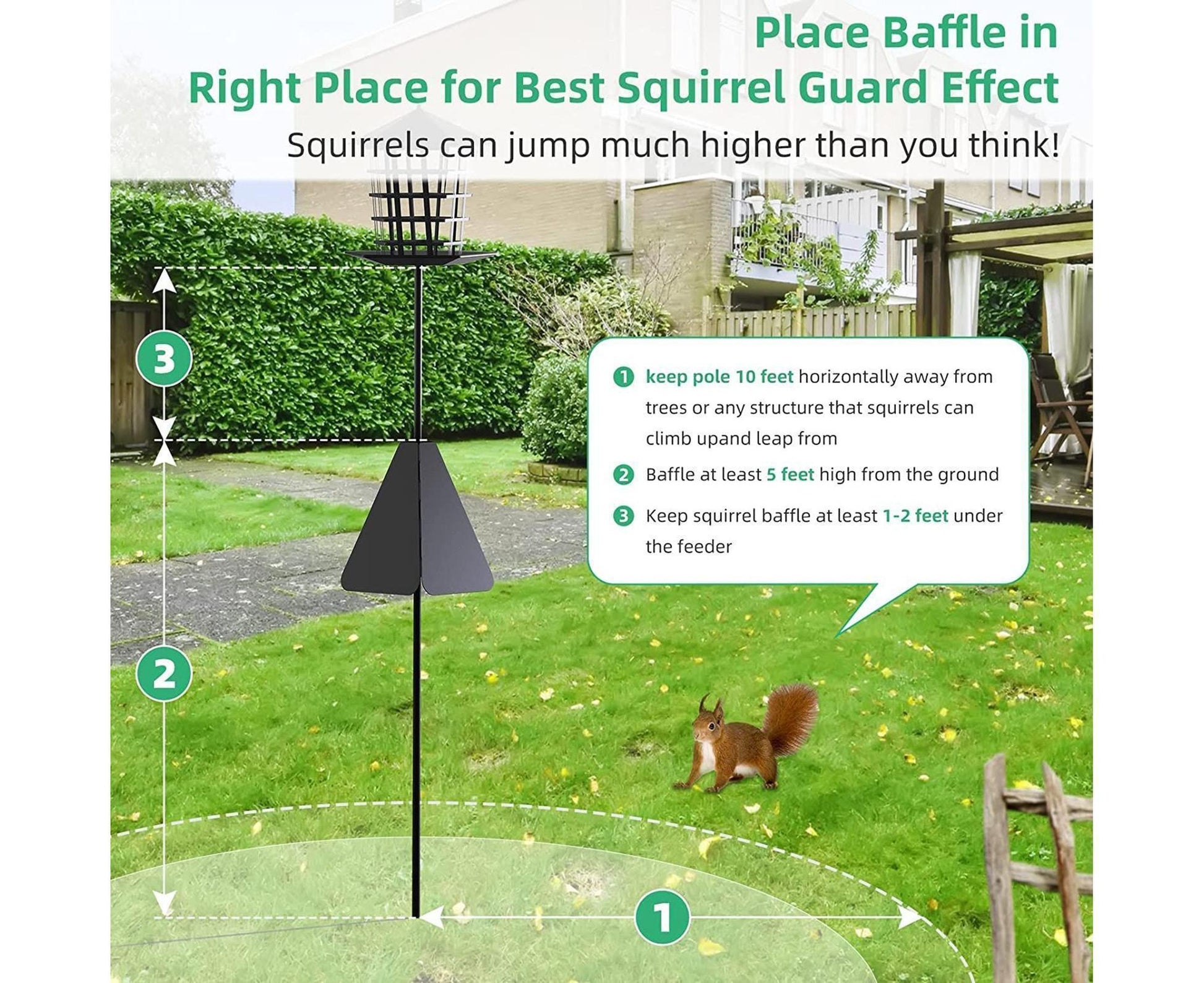 Squirrel Baffle Smooth Surface Bird Feeder Guard - A - view 5