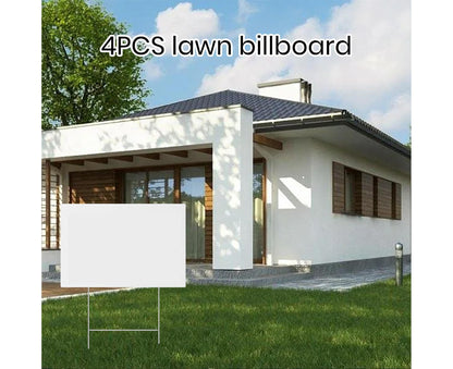 4Pcs Blank Yard Signs with H Stakes - 4pcs - view 4