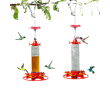 Hanging Feeder Hook Leakproof Hummingbird Feeder - Red