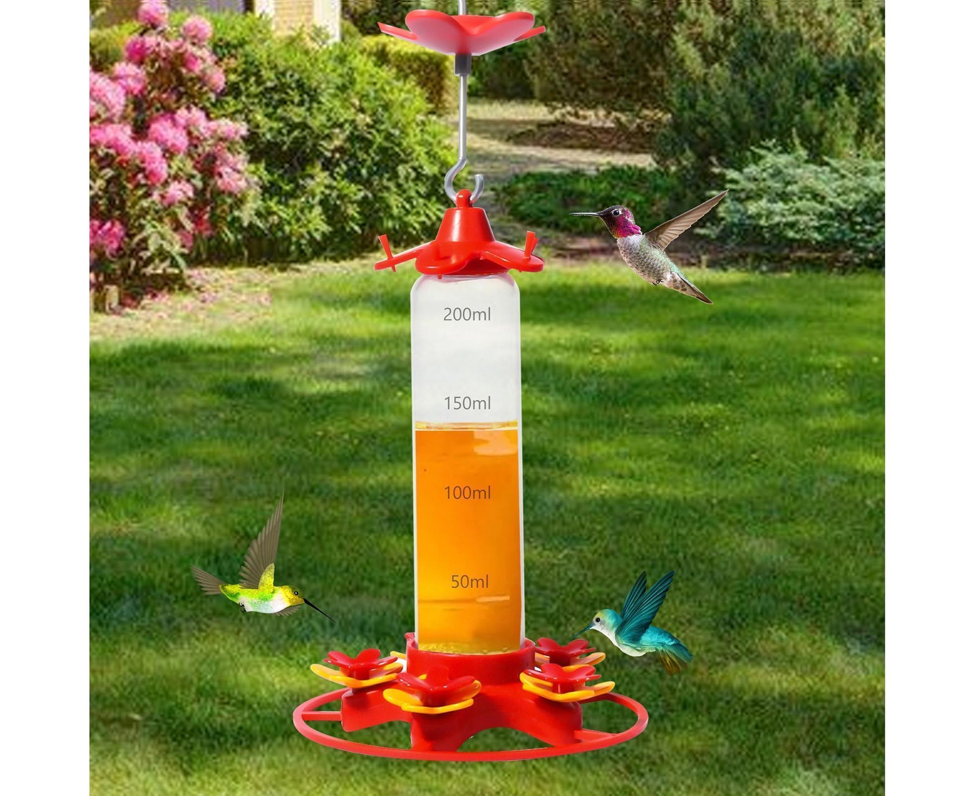 Hanging Feeder Hook Leakproof Hummingbird Feeder - Red - view 5
