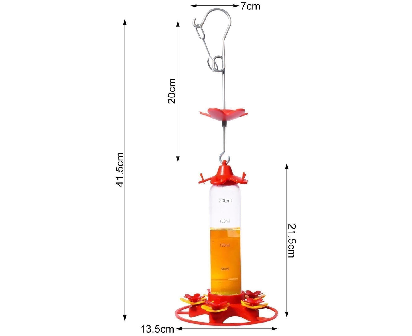 Hanging Feeder Hook Leakproof Hummingbird Feeder - Red - view 7