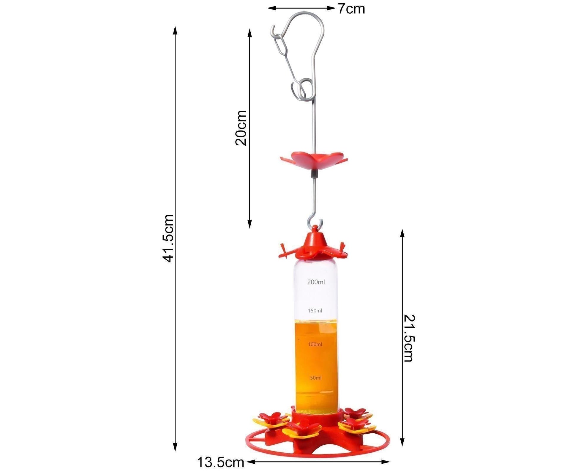 Hanging Feeder Hook Leakproof Hummingbird Feeder - Red - view 7