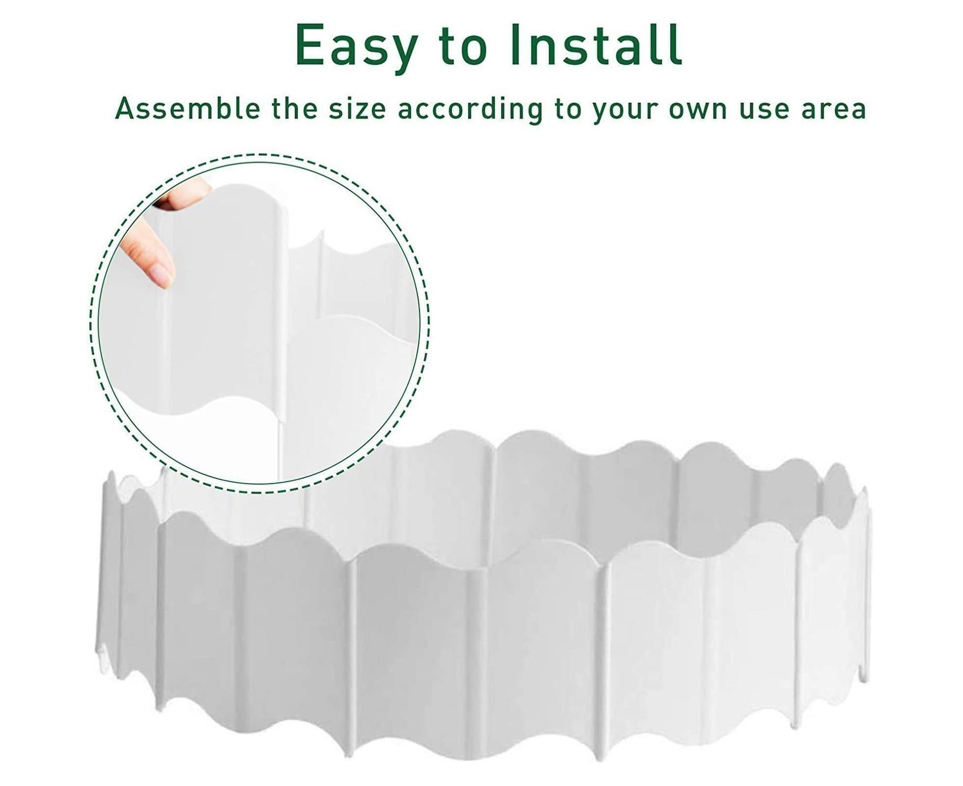 20Pcs Border Fence Walkway Landscape Edging - White - view 5