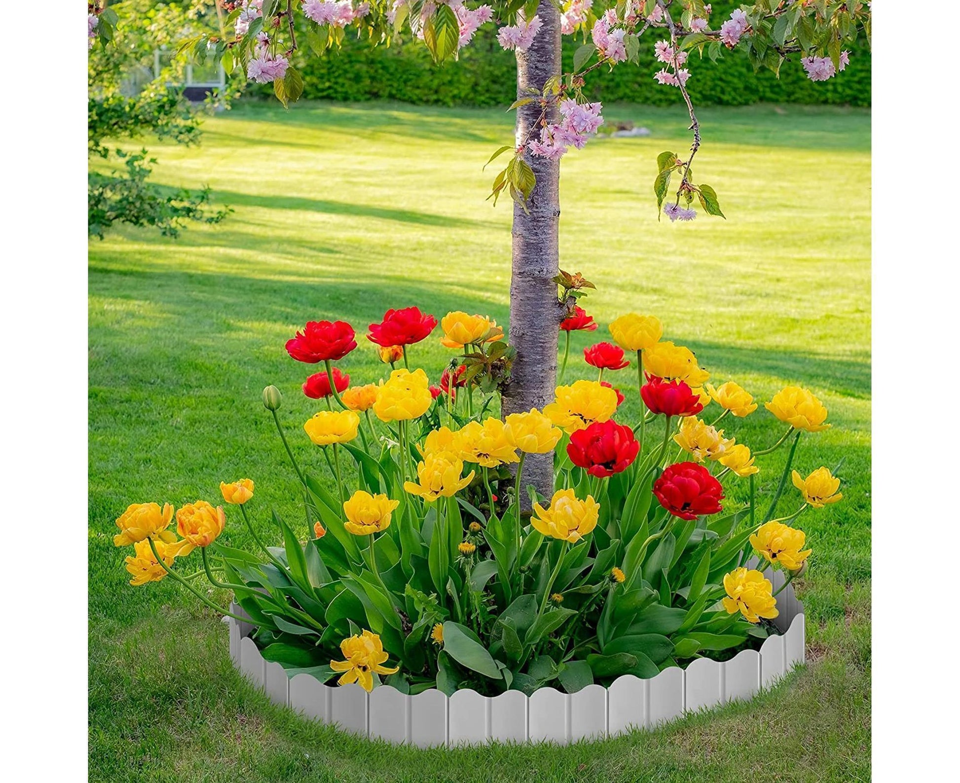 20Pcs Border Fence Walkway Landscape Edging - White - view 6