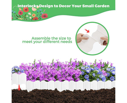 20Pcs Border Fence Walkway Landscape Edging - White - view 8