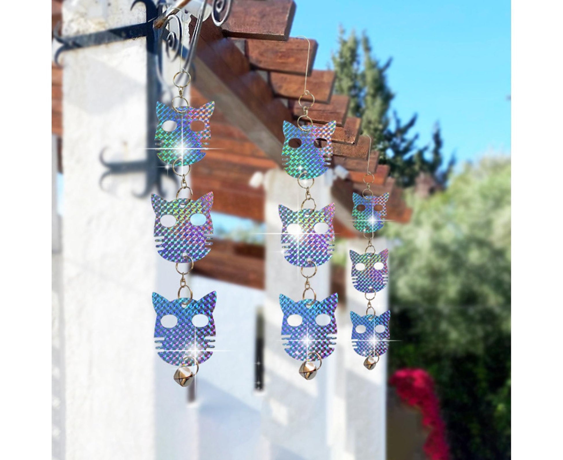 4Pcs Owl Bird Repellent Reflective Discs - 4pcs - view 4