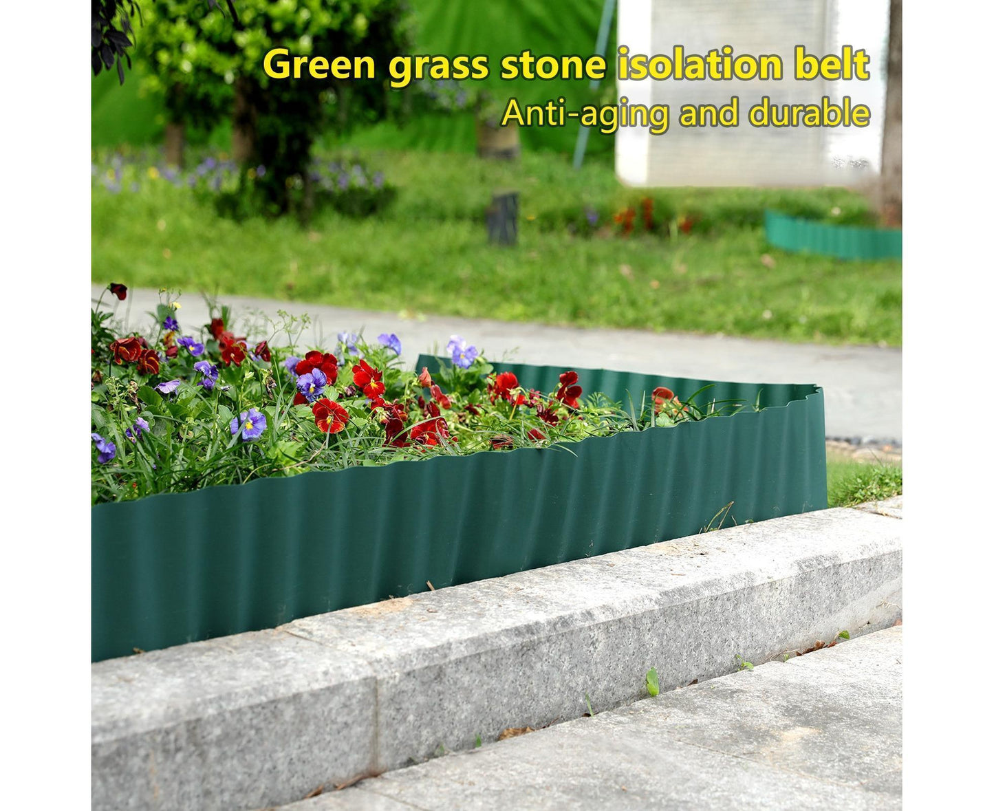 Garden Fence Wavy Design Edging Border - 10cm - view 3