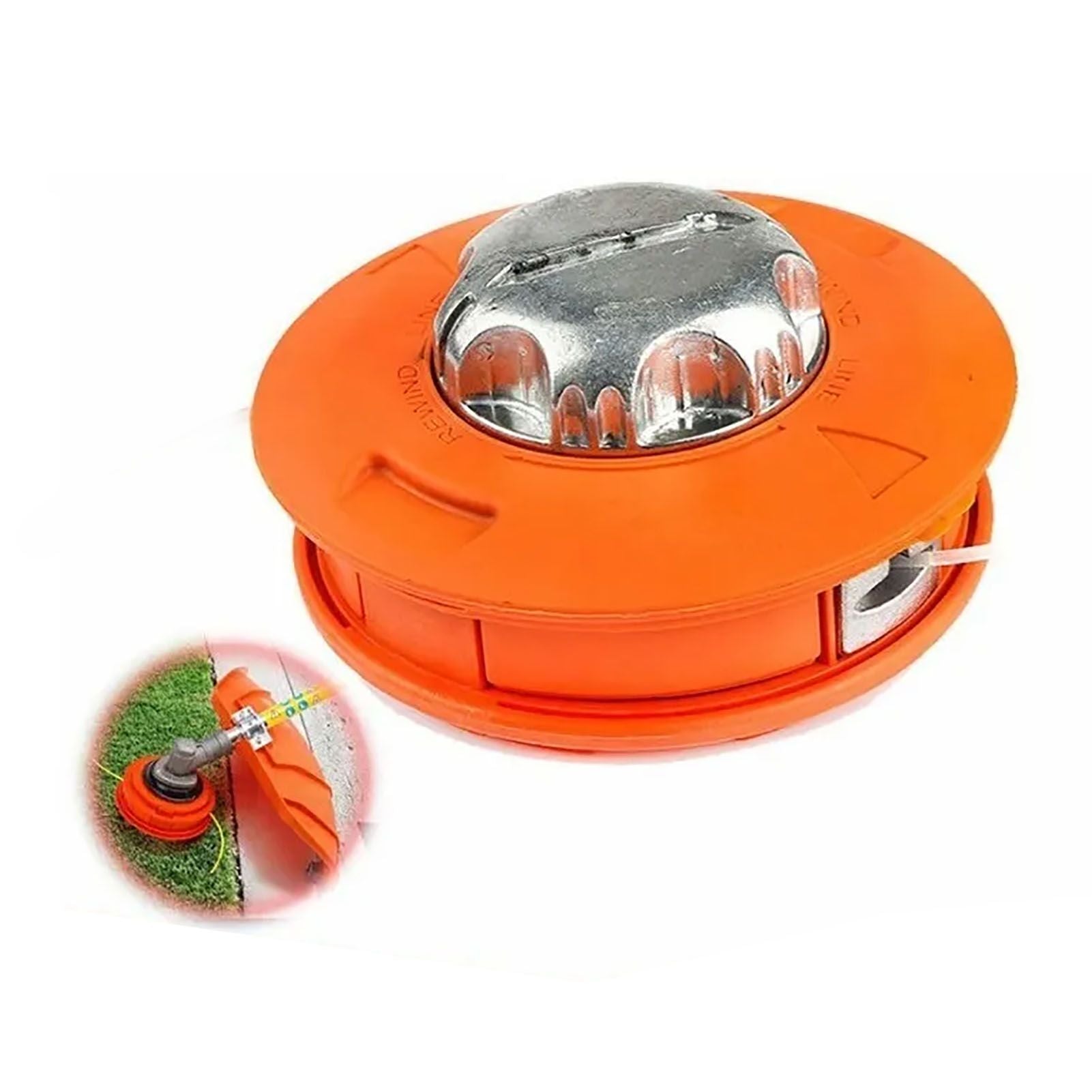 Lawn Mower Trimmer Head Dismantle Free Plastic Aluminum Trimming Head for Garden Mowing Machine Orange - view 5