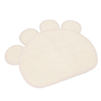 Sisal Cat Scratcher Mat Cute Shape Grinding Claw Protecting Furniture Cat Floor Scratching Pad for Cats Kittens - view 4