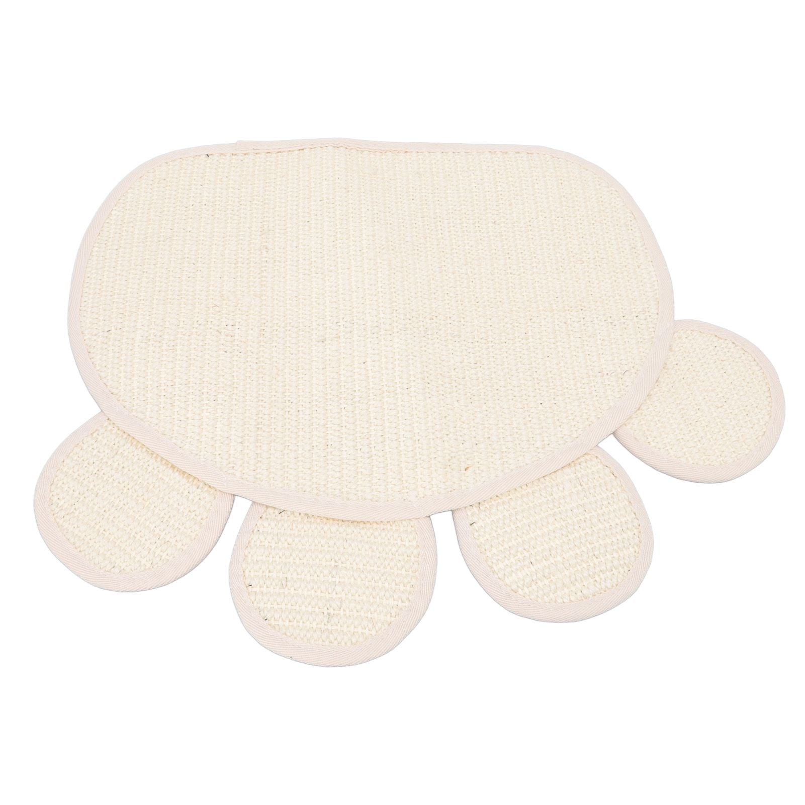 Sisal Cat Scratcher Mat Cute Shape Grinding Claw Protecting Furniture Cat Floor Scratching Pad for Cats Kittens - view 7