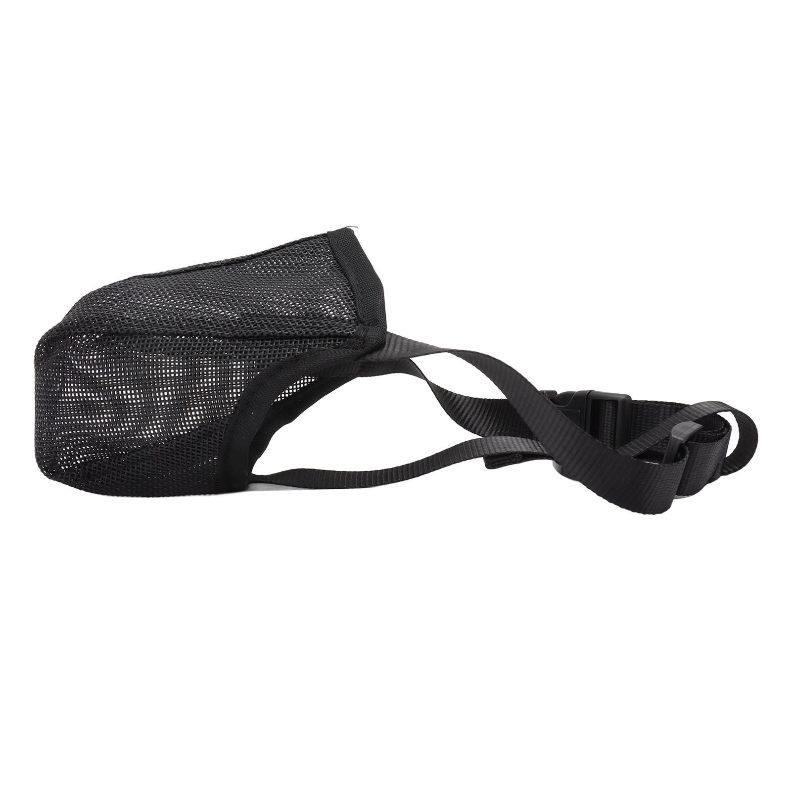Dog Muzzle Soft Mesh Poisoned Bait Protection Pet Mouth Cover with Adjustable Straps for Small Medium Large Dogs 16.5x19cm / 6.5x7.5in - view 2