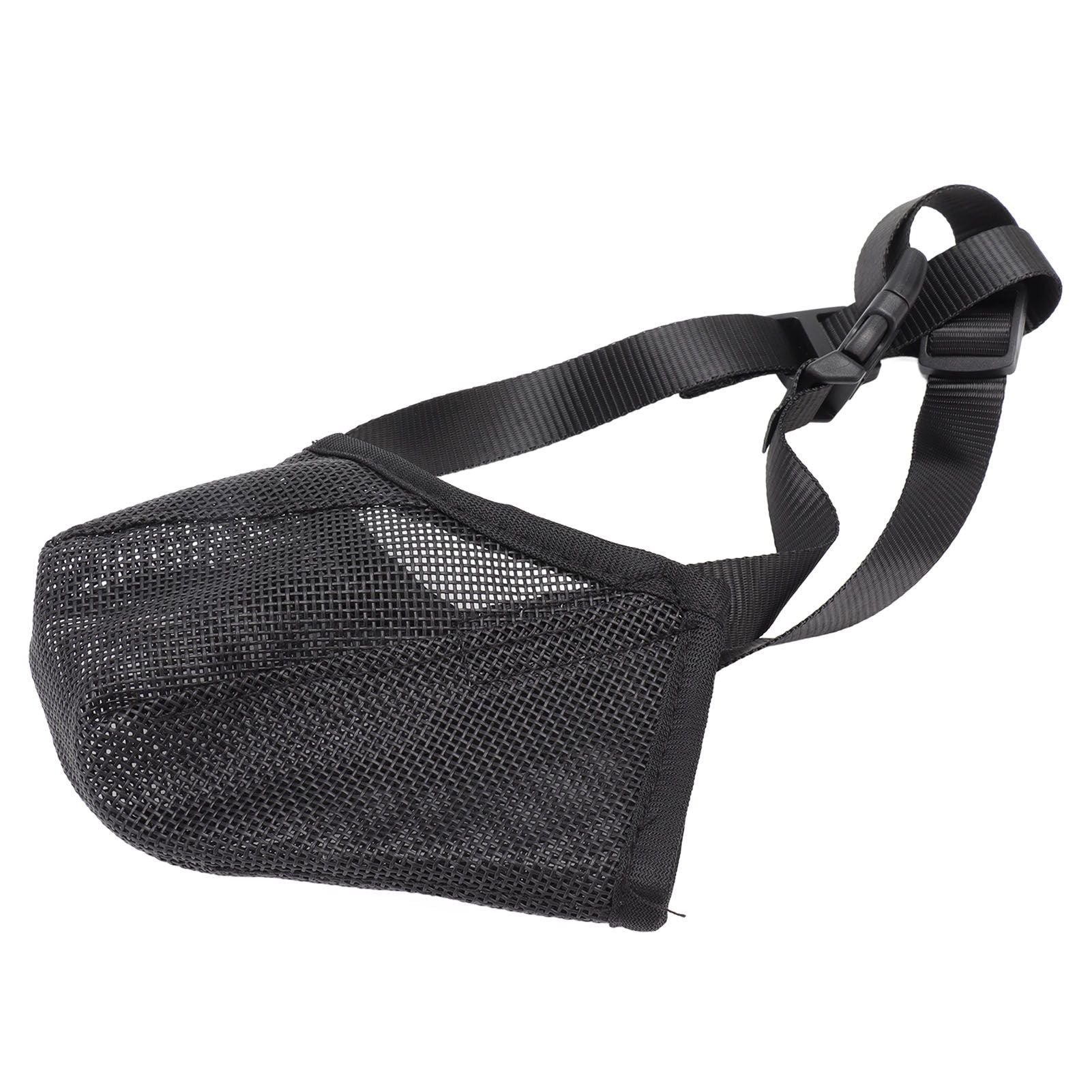 Dog Muzzle Soft Mesh Poisoned Bait Protection Pet Mouth Cover with Adjustable Straps for Small Medium Large Dogs 16.5x19cm / 6.5x7.5in - view 10