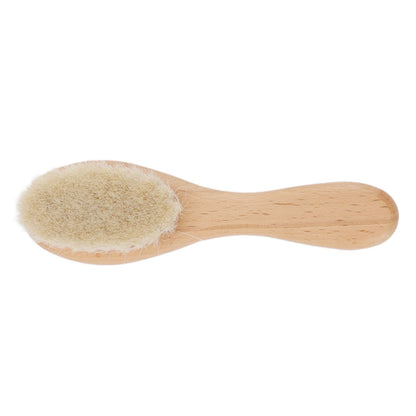Baby Hair Wool Brush Soft Bristles Styling Beard Brush Baby Bathing Cleaning Nursing Wooden Comb Brush - view 6