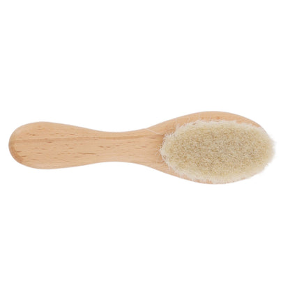 Baby Hair Wool Brush Soft Bristles Styling Beard Brush Baby Bathing Cleaning Nursing Wooden Comb Brush - view 7