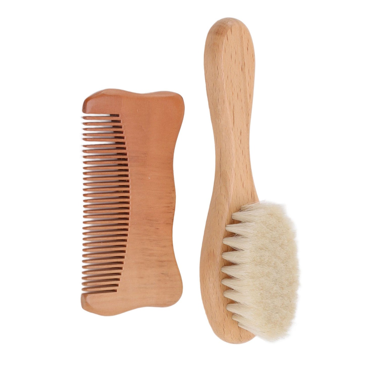 Wooden Baby Hair Brush Comb Set Baby Bathing Wood Comb Wool Brush Men Oil Head Style Beard Brush - view 2
