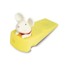 Cartoon Door Stopper Cute Animal Shaped Punch Free Decorative Door Wedge for Home Office White Mouse