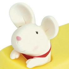 Cartoon Door Stopper Cute Animal Shaped Punch Free Decorative Door Wedge for Home Office White Mouse - view 2