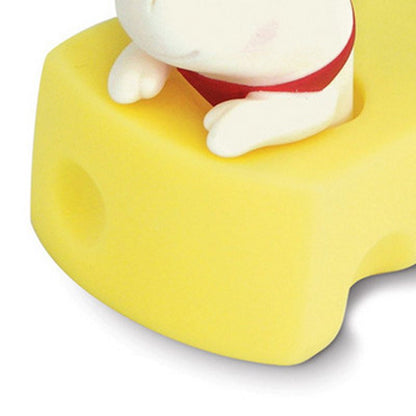 Cartoon Door Stopper Cute Animal Shaped Punch Free Decorative Door Wedge for Home Office White Mouse - view 4