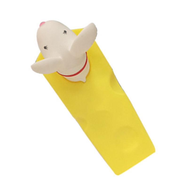 Cartoon Door Stopper Cute Animal Shaped Punch Free Decorative Door Wedge for Home Office White Mouse - view 6
