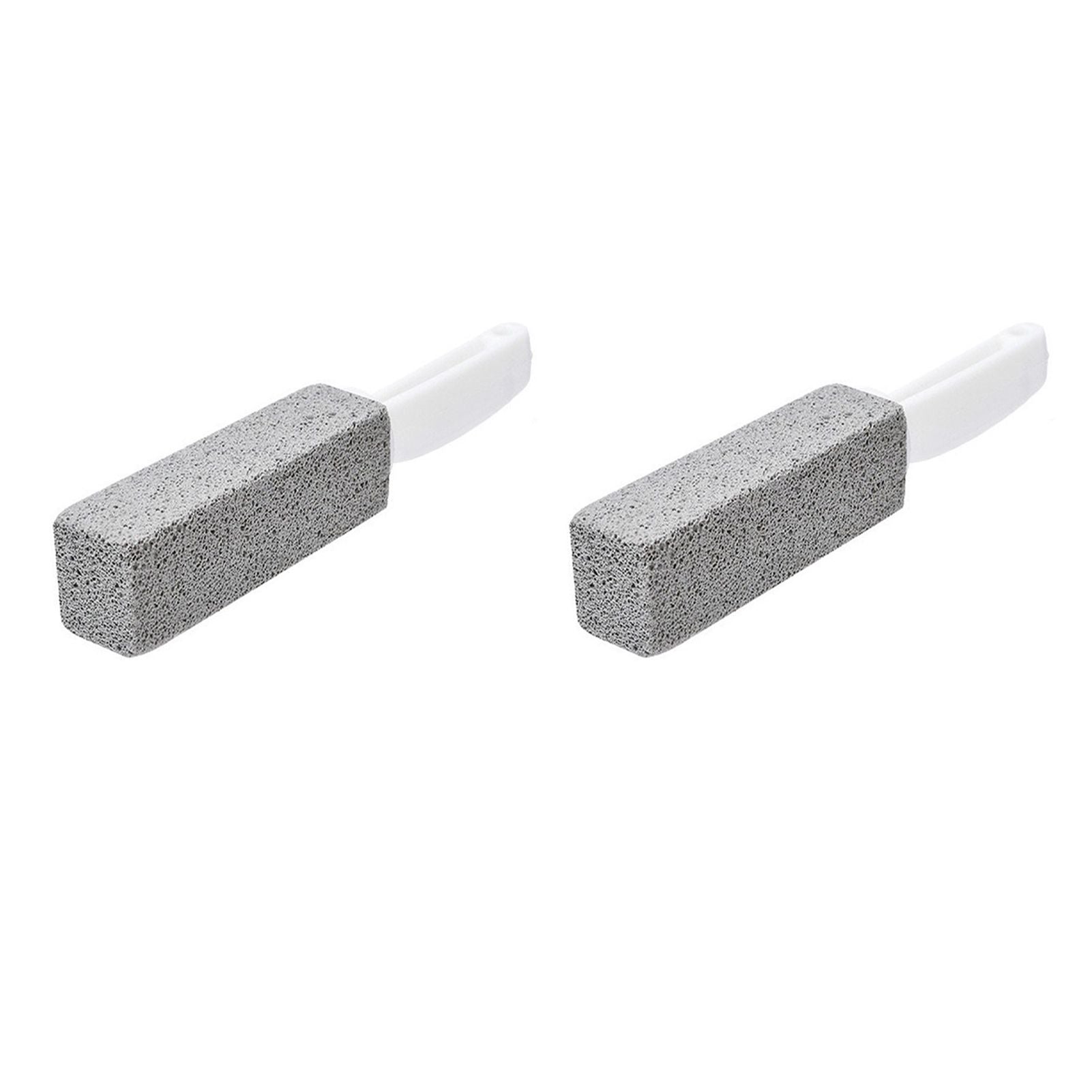 2pcs Pumice Stone Toilet Bowl Cleaner Efficient Toilet Bowl Cleaner Brush with Curved PP Handlee for Tiles BBQ Grills - view 2