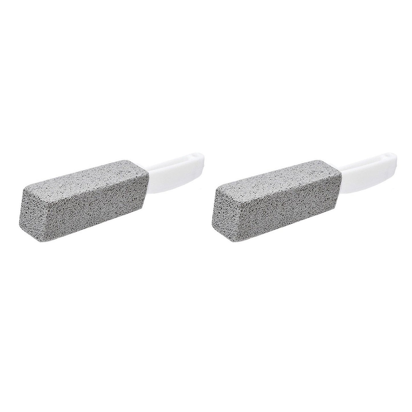 2pcs Pumice Stone Toilet Bowl Cleaner Efficient Toilet Bowl Cleaner Brush with Curved PP Handlee for Tiles BBQ Grills - view 3