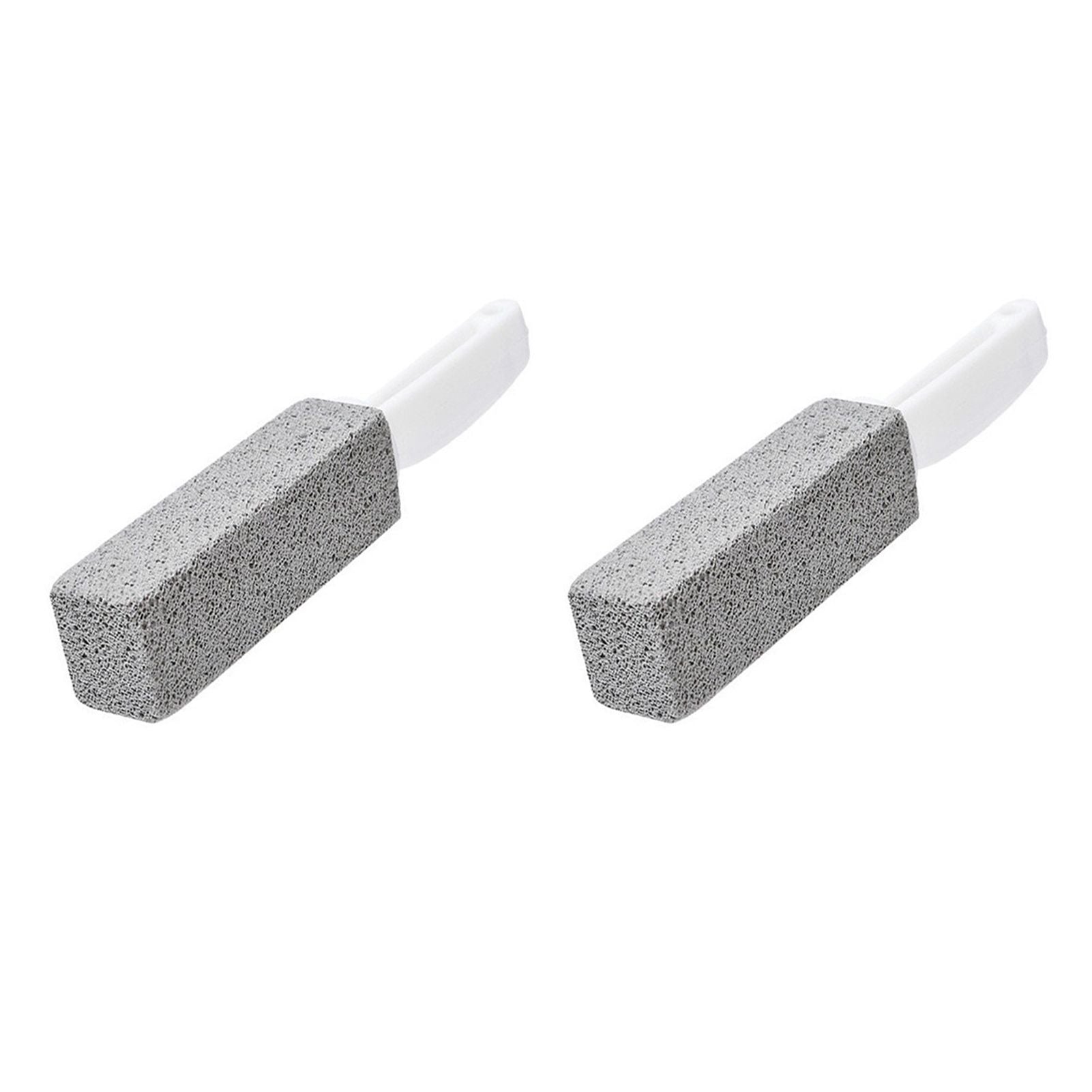 2pcs Pumice Stone Toilet Bowl Cleaner Efficient Toilet Bowl Cleaner Brush with Curved PP Handlee for Tiles BBQ Grills - view 4