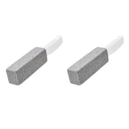 2pcs Pumice Stone Toilet Bowl Cleaner Efficient Toilet Bowl Cleaner Brush with Curved PP Handlee for Tiles BBQ Grills - view 4