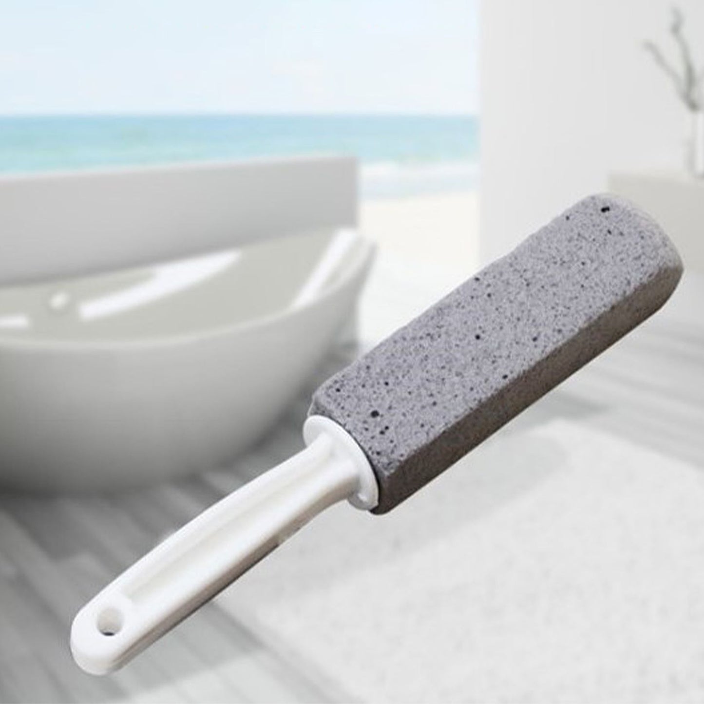 2pcs Pumice Stone Toilet Bowl Cleaner Efficient Toilet Bowl Cleaner Brush with Curved PP Handlee for Tiles BBQ Grills - view 5