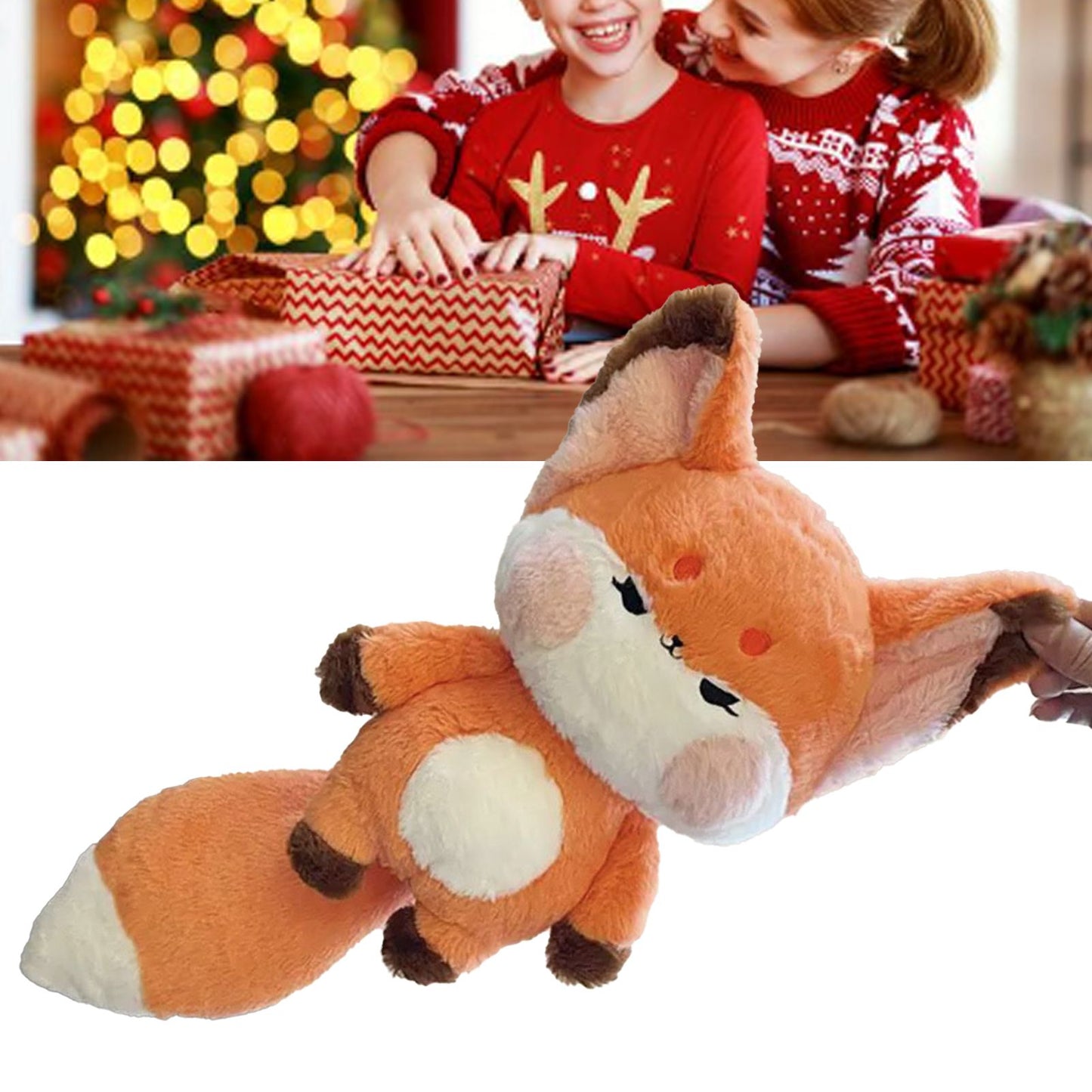 Fox Doll Cute Style Soft Plush Material Stuffed Cartoon Animal Toy for Kids Birthday Present Orange Full Length 60cm - view 6