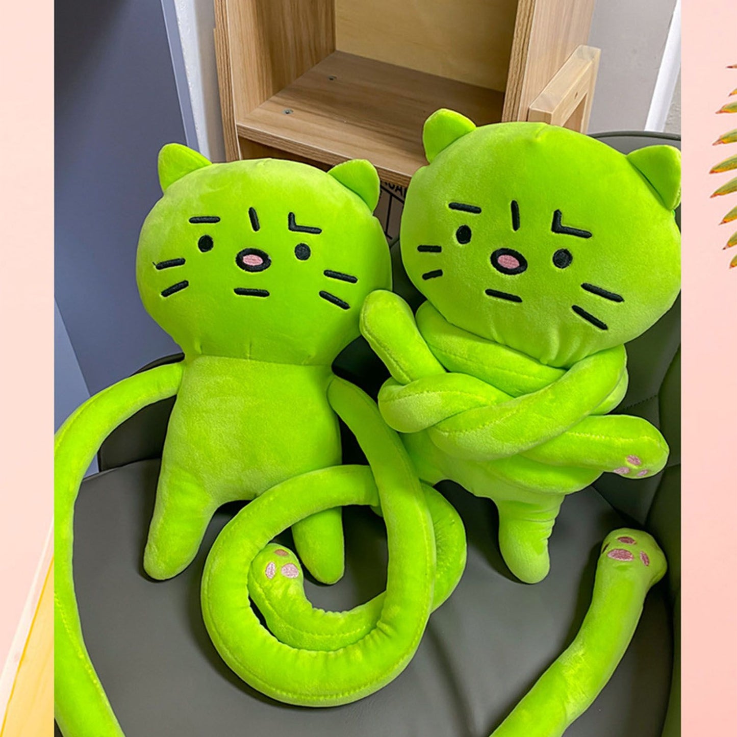 Plush Toy Shoulder Bag Cartoon Long Arm Anxiety Kitty Plush Purse Bag for Shopping Traveling - view 5