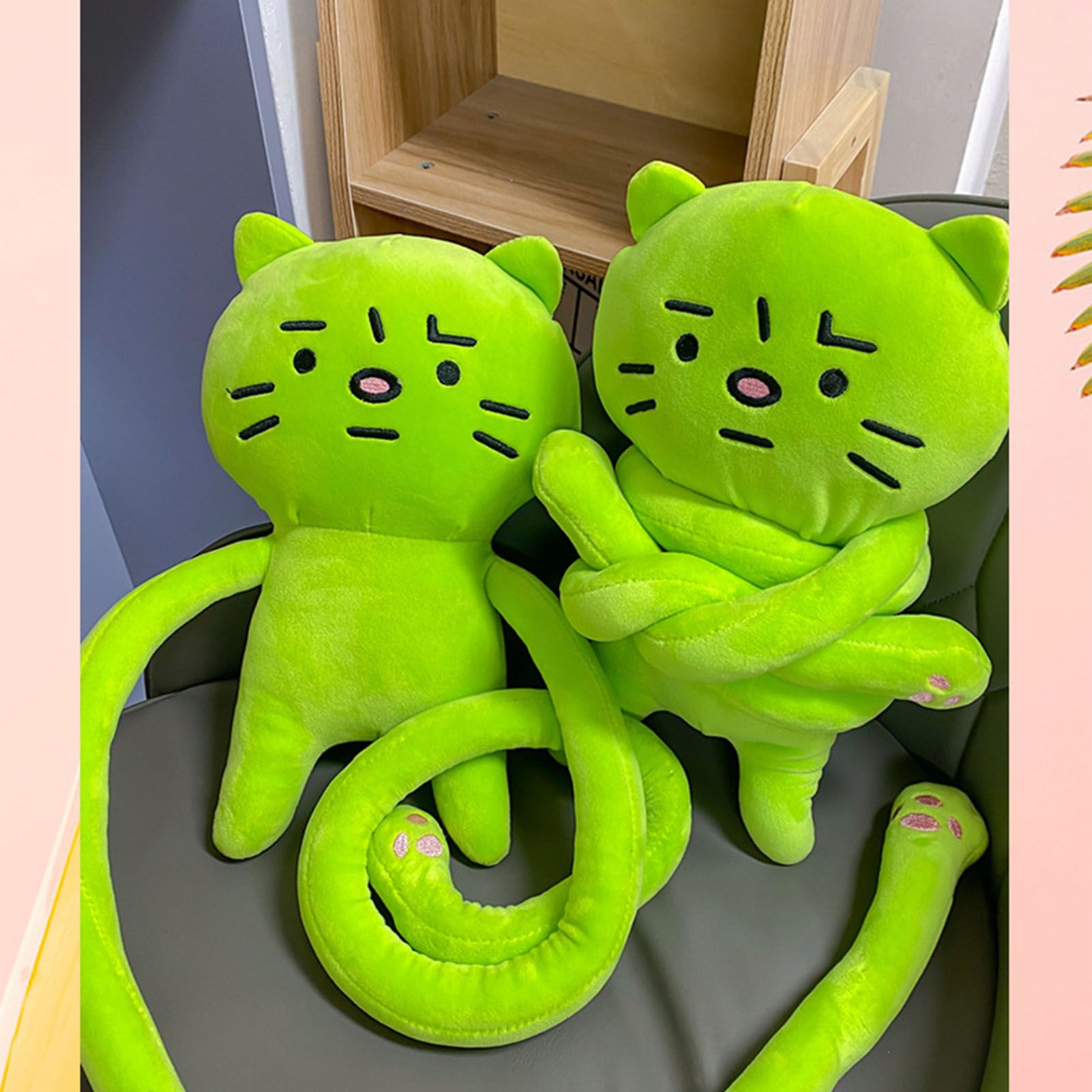 Plush Toy Shoulder Bag Cartoon Long Arm Anxiety Kitty Plush Purse Bag for Shopping Traveling - view 5