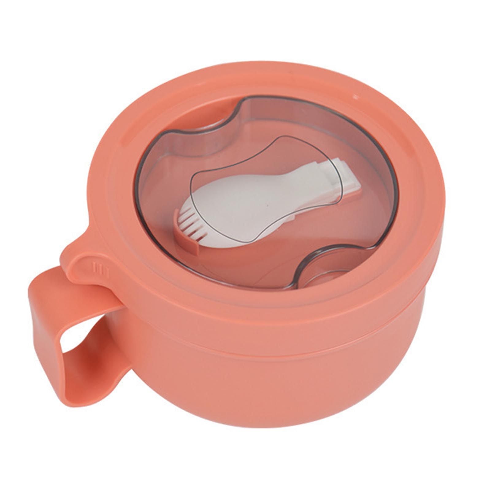 Insulated Bowl Leakage Proof 304 Stainless Steel Interior Thermal Soup Bowl with Handle for Noodle Bento 850ml Orange - view 2
