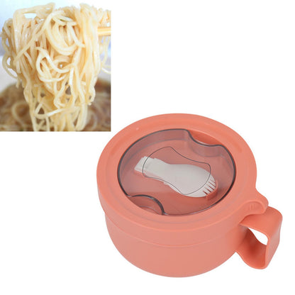 Insulated Bowl Leakage Proof 304 Stainless Steel Interior Thermal Soup Bowl with Handle for Noodle Bento 850ml Orange - view 6