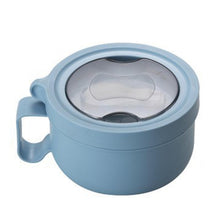 Insulated Bowl Leakage Proof 304 Stainless Steel Interior Thermal Soup Bowl with Handle for Noodle Bento 850ml Blue - view 2