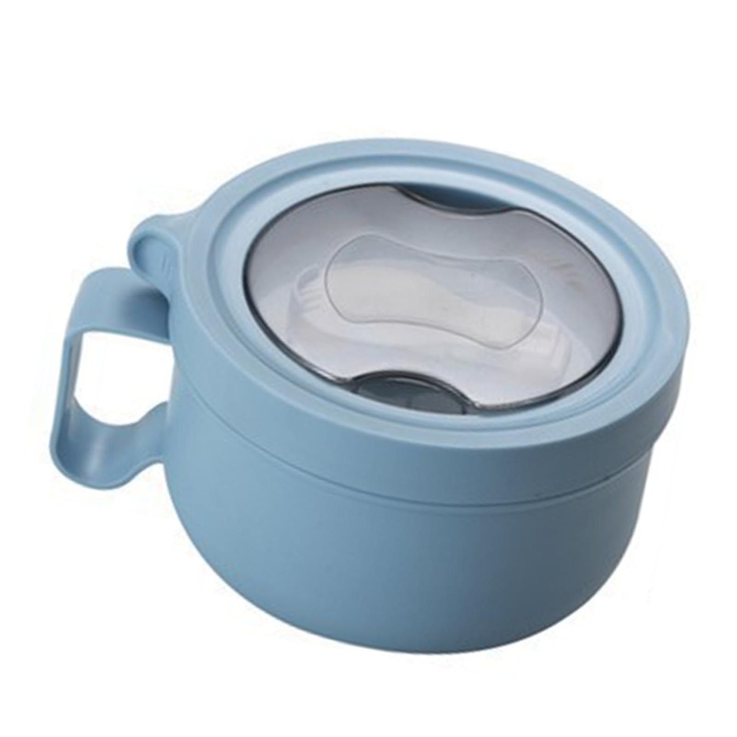 Insulated Bowl Leakage Proof 304 Stainless Steel Interior Thermal Soup Bowl with Handle for Noodle Bento 850ml Blue - view 3