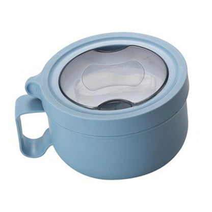 Insulated Bowl Leakage Proof 304 Stainless Steel Interior Thermal Soup Bowl with Handle for Noodle Bento 850ml Blue - view 4