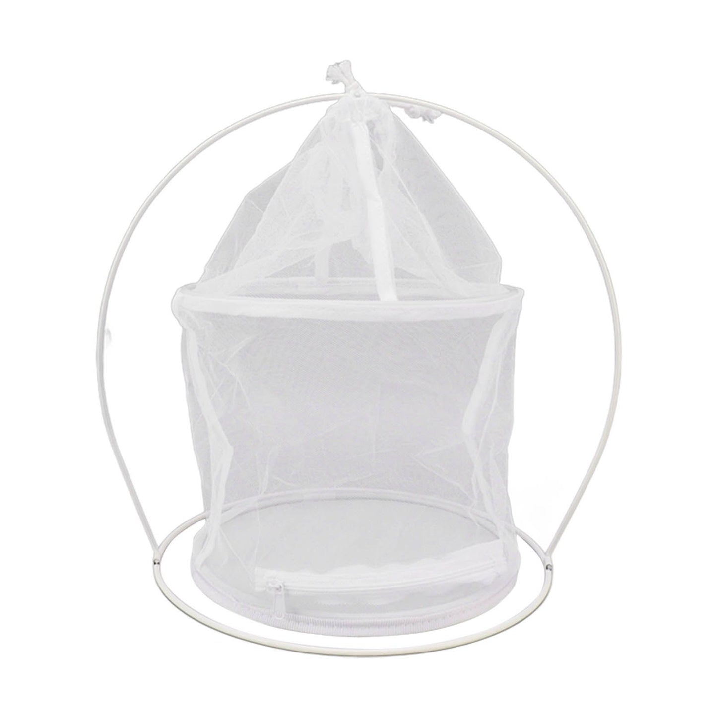 Cylindrical Iron Frame Hanging Cage Butterfly Habitat Cage Ornamental Outdoor Mesh Plant Cage - view 2